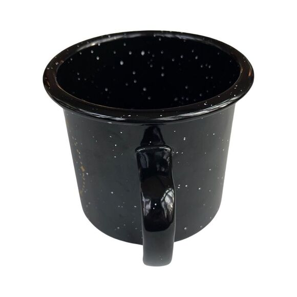 Libra Astrology 18 oz Enamel Campfire Mug Zodiac Symbol Blk White & Gold NWT - Picture 5 of 8